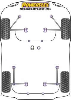 MR2 SW20 - Rev1 Full Bush Kit excluding Engine Mounts